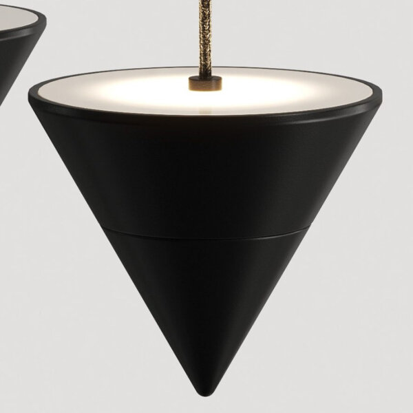 D40cm Suspension Linear Black LED Pendant Lamp - Image 5