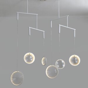 Body Rotated Freely Glass Lens Hardware Pendant Light