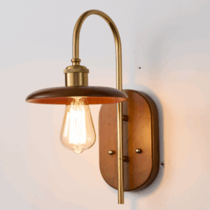 E27 Modern Nordic Wood Iron Wall Lamp