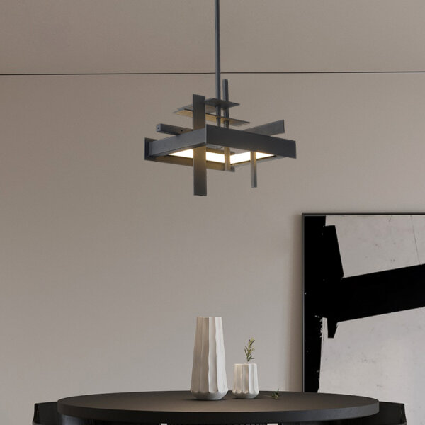 H21.5CM Black Net Red Hardware Pendant Light - 图片 5
