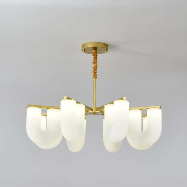 Gold LED U-Shaped Design Pendant Lamp - 图片 5