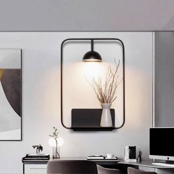 Red Black Iron Wall Light - 图片 5