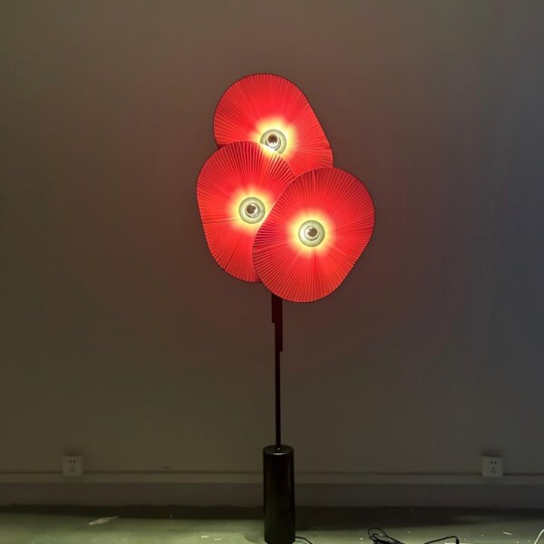 H180CM Yellow Red Blue Flower Floor Light - 图片 5