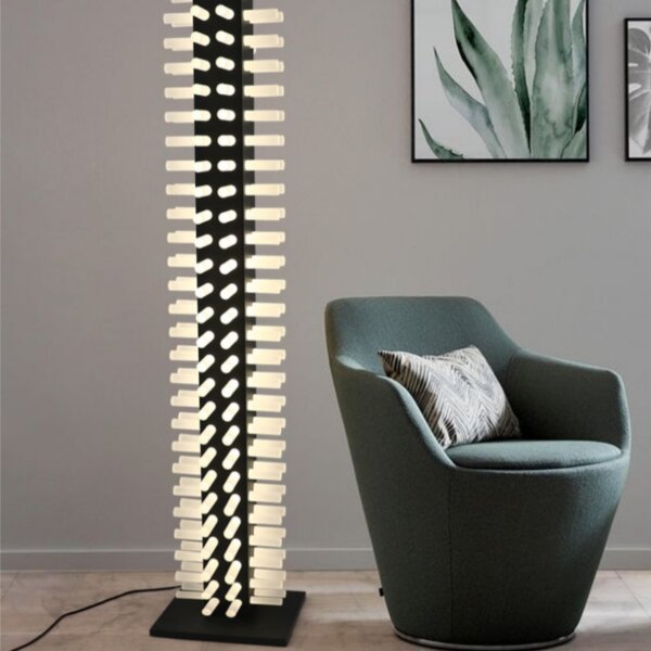 H175CM Pillar Iron Acrylic LED Floor Lamp - 图片 5