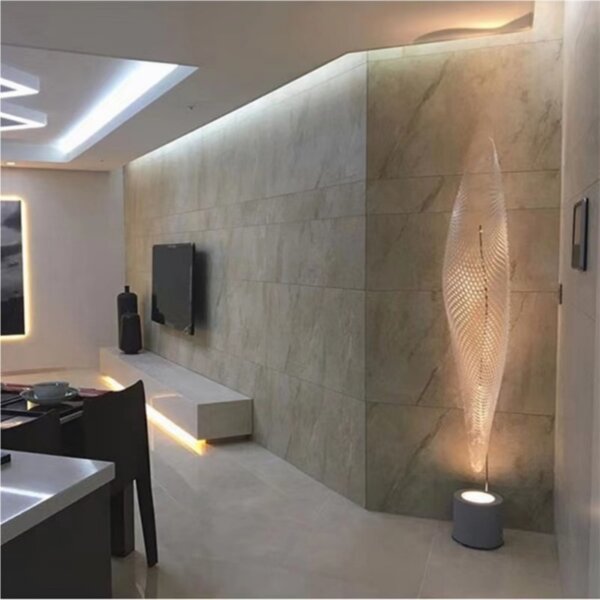 H192CM Acrylic Art Wind LED Floor Lamp - 图片 5