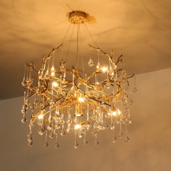 Branch TearDrop Chandelier Copper - 图片 4