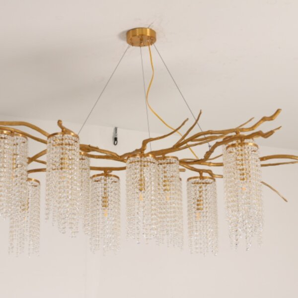 H45CM Copper Chandelier Crystal Branch - 图片 5