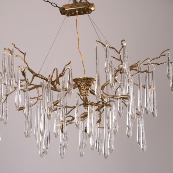 G9 Brass Chandelier Copper Glass - 图片 5