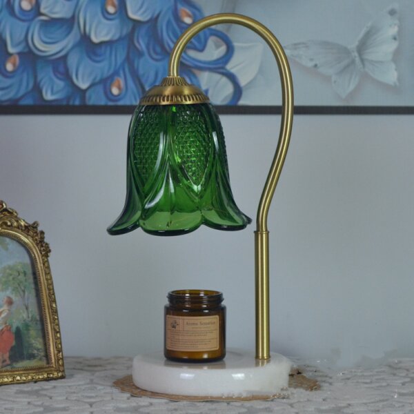 Jade Electric Candle Warmer Glass Table Lamp - Image 6