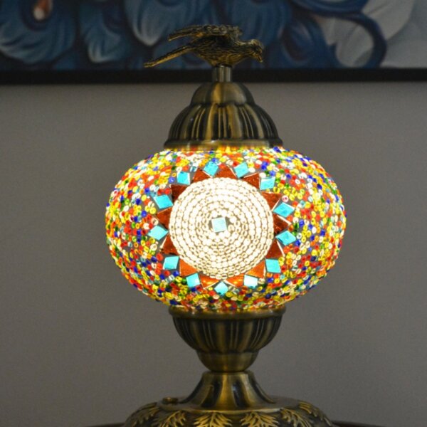 Turkish Moroccan Mosaic Glass Table Light - Image 5