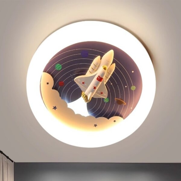 Cartoon Rocket LED Silicone Ceiling Lamp - Image 5