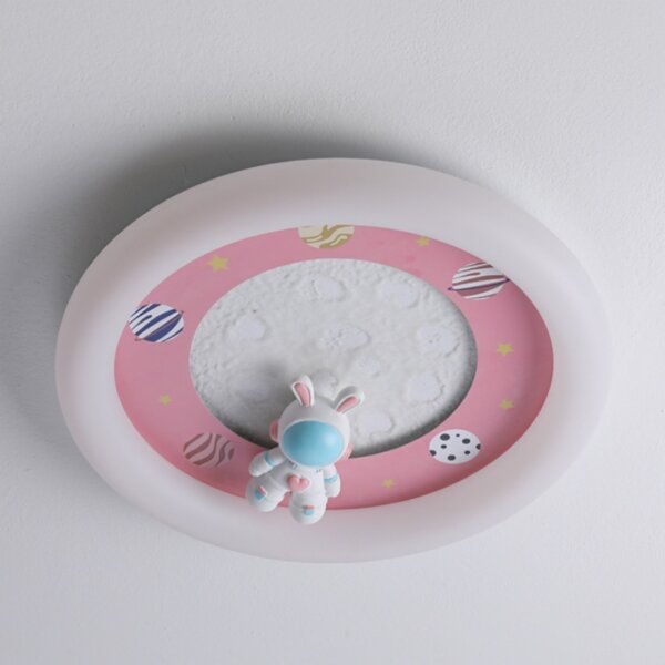 Pink Blue LED Flush Mount Ceiling Lamp - Image 5