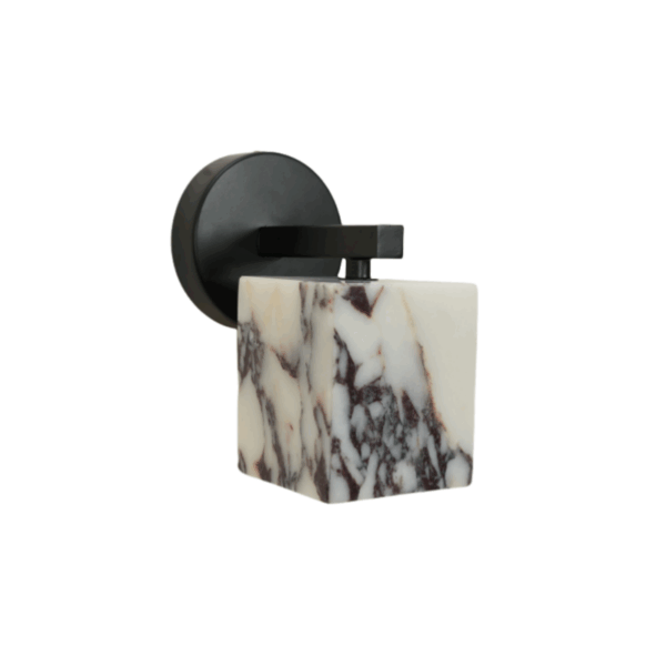 Edge 85mm Cube Marble Wall Lamp - Image 6