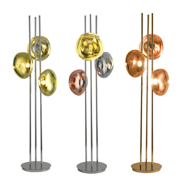 3 Head Hardware Red Golden Grey Lava Floor Light - Image 6