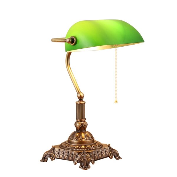 Green E27/E26 Copper Glass Table Light - Image 6