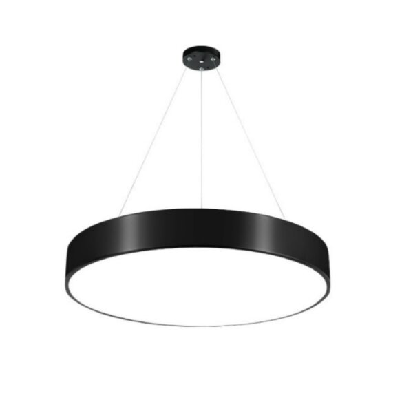Iron Aluminum PVC Black Pendant Lamp