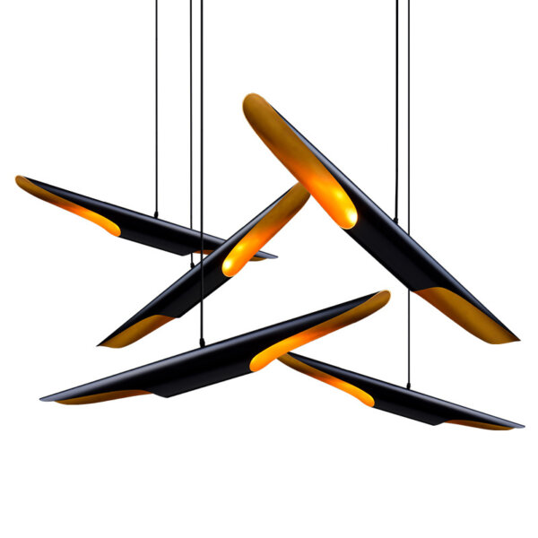 D6/8cm Diagonal Straight Tube Aluminum Pendant Light - Image 6