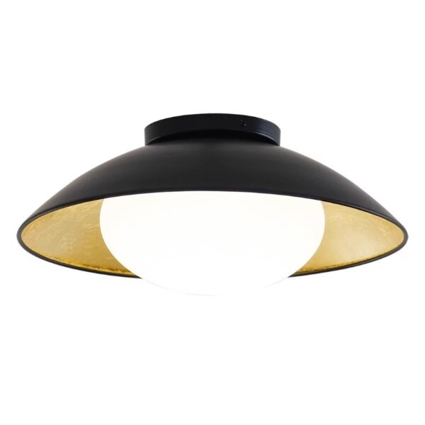 Black Glass Iron Gold Foil LED Pendant Lamp - Image 6