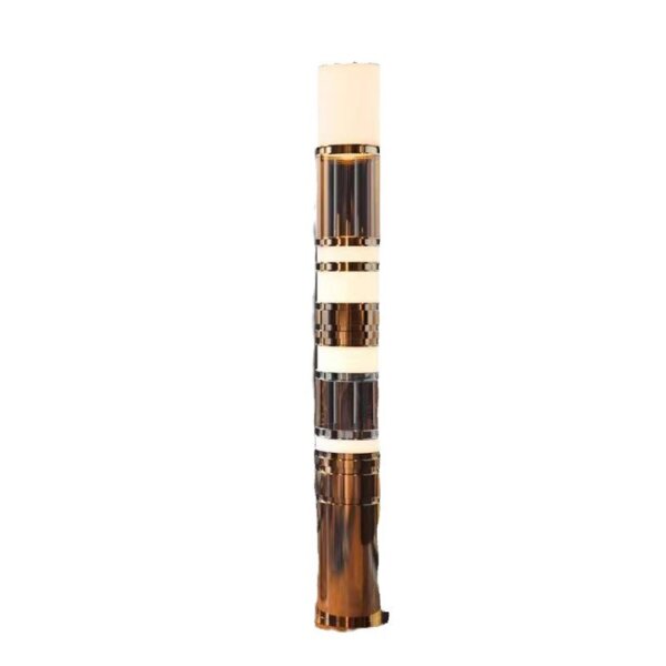 H165cm Stainless Steel Imitation Marble LED Floor Light - 图片 6