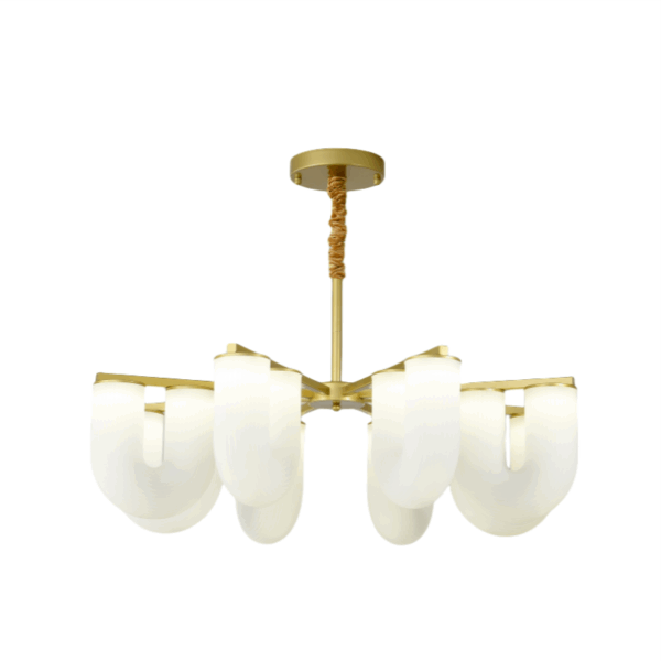 Gold LED U-Shaped Design Pendant Lamp - 图片 6