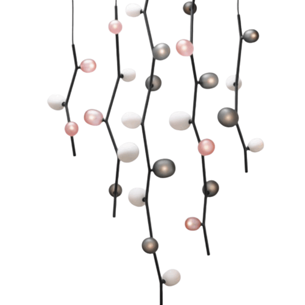 White Black Pink Tree Pendant Light - 图片 6