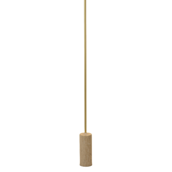 H207CM Aluminum Yellow Travertine LED Floor Lamp - 图片 6