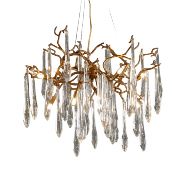 Crystal LED Chandelier Copper Light - 图片 6