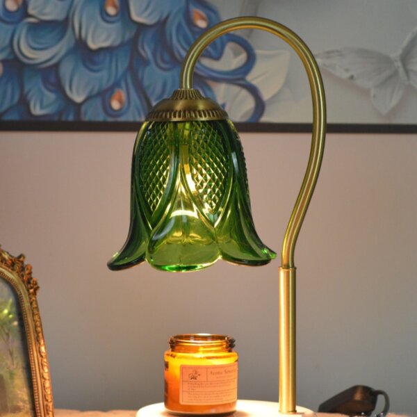 Jade Electric Candle Warmer Glass Table Lamp - Image 7
