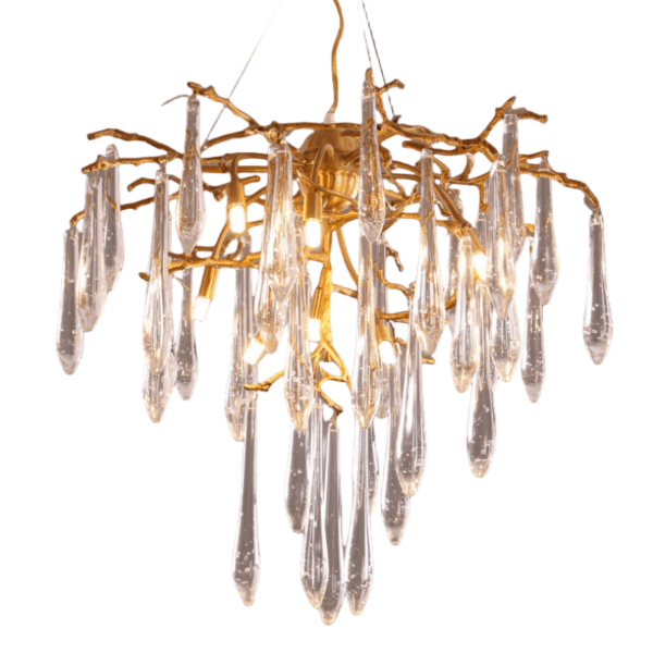 Tree Branch Copper Glass Chandelier - 图片 6