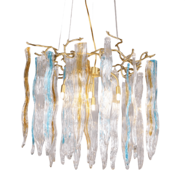 H55CM Copper Chandelier Glass Colorful - 图片 6