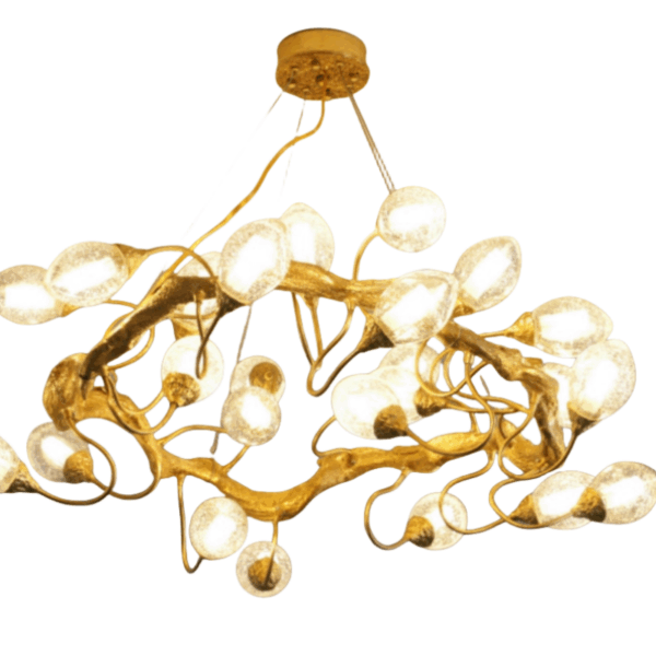 H30CM Copper Chandelier Glass Ball - 图片 6