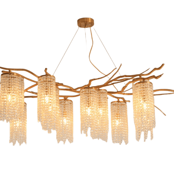 H45CM Copper Chandelier Crystal Branch - 图片 6