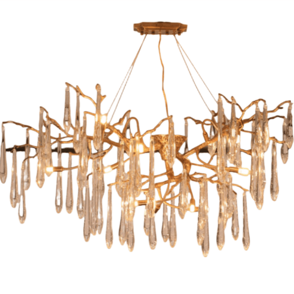 G9 Brass Chandelier Copper Glass - 图片 6