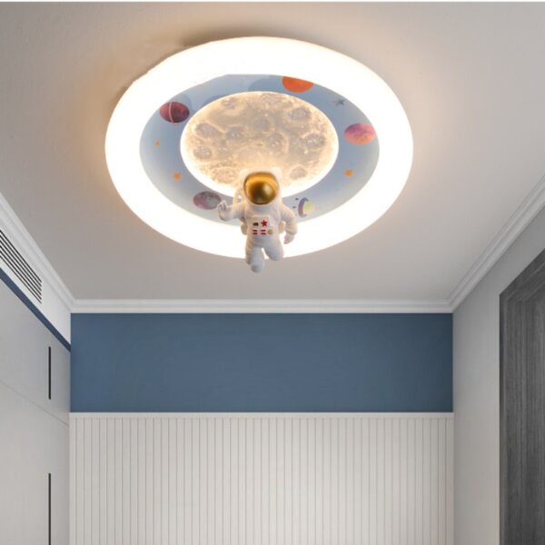 Pink Blue LED Flush Mount Ceiling Lamp - Image 6