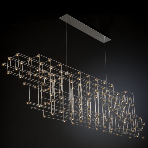 Large LED Stainless Steel Crystal Chandelier - 图片 7