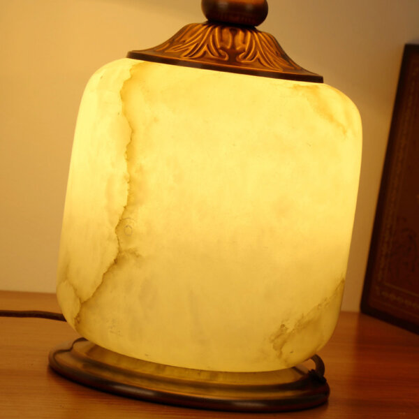 European Art Ceramic Marble LED Table Lamp - Image 5
