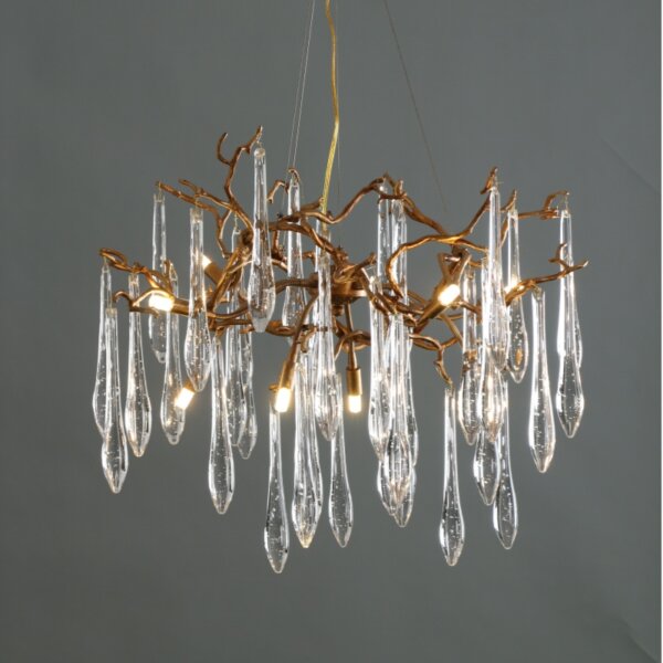 Crystal LED Chandelier Copper Light - 图片 8