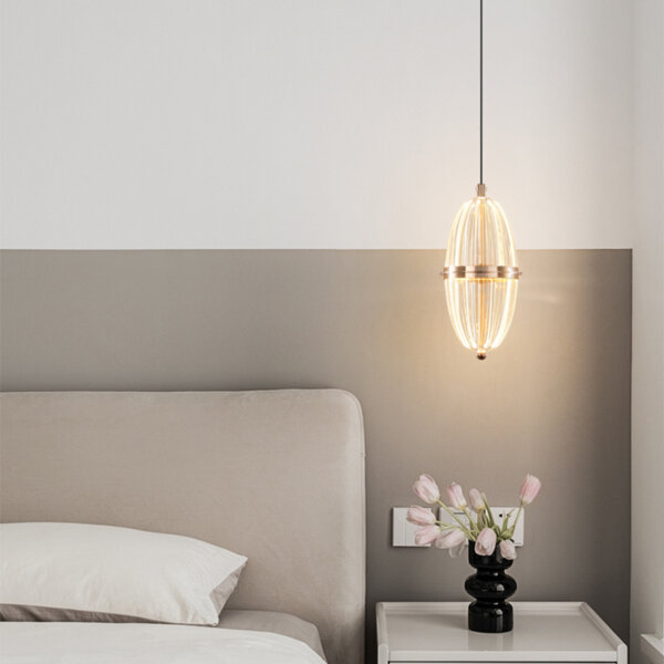H26CM Golden Acrylic Pendant Lamp - 图片 2