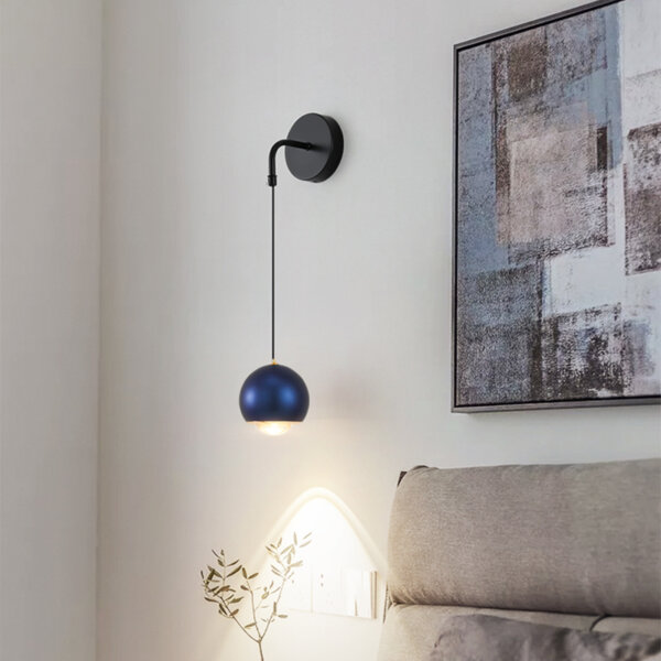 7w Round Black Acrylic LED Wall Lamp - 图片 2