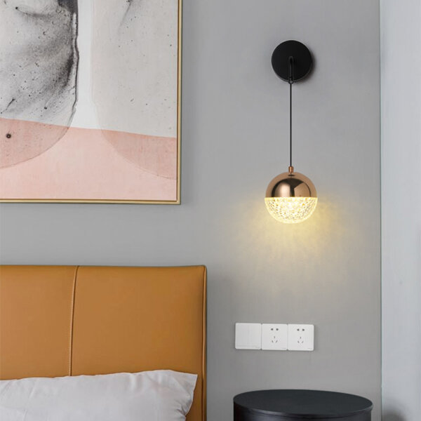 12W Iron Acrylic Ball Wall Lamp - 图片 2