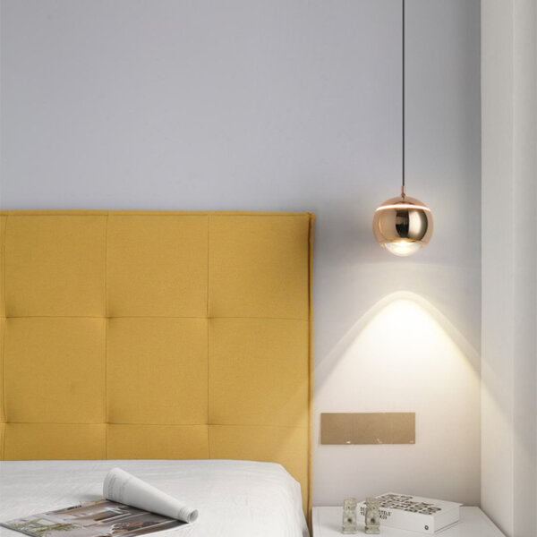 D10CM White Golden Black Blue Red Ball Pendant Lamp - 图片 2