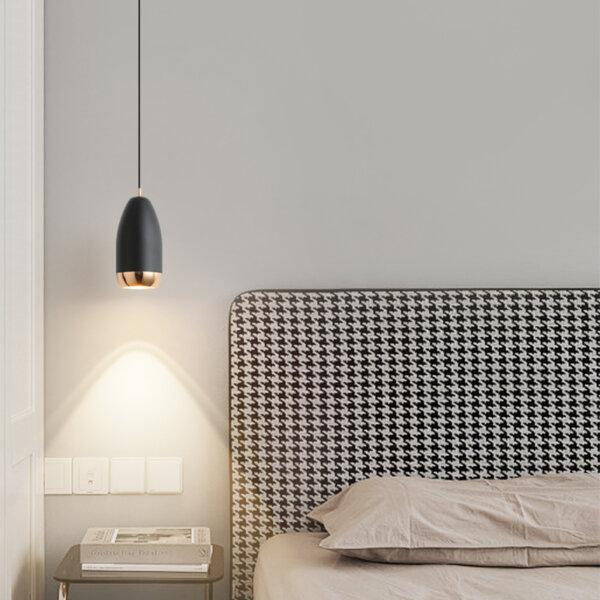 D6CM White Black Blue Red Gray Acrylic Pendant Light - 图片 2