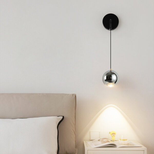 7w Round Black Acrylic LED Wall Lamp - 图片 3