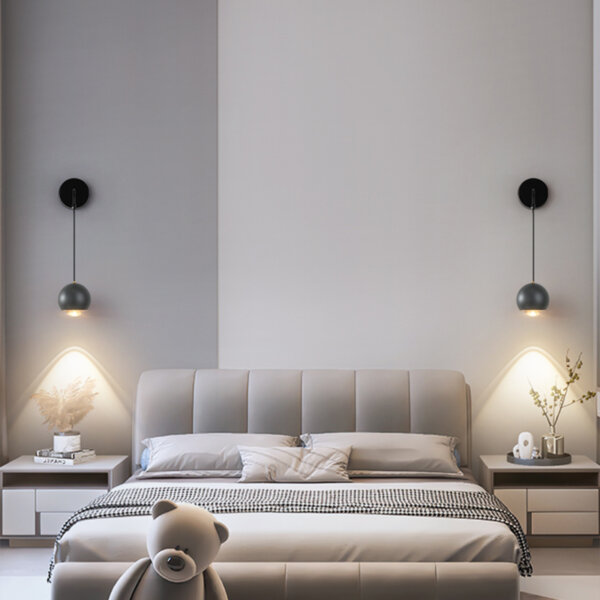 7w Round Black Acrylic LED Wall Lamp - 图片 4