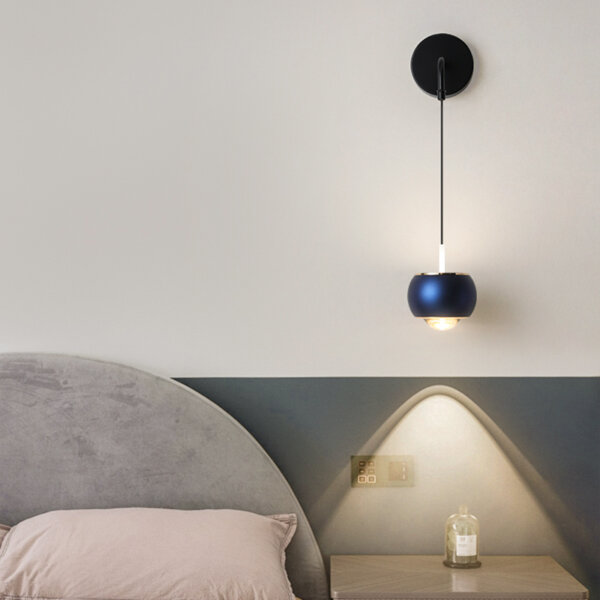LED Black Ball Lens Wall Lamp - 图片 4