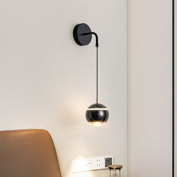 D10cm Round Ball Aluminum Wall Light - 图片 4