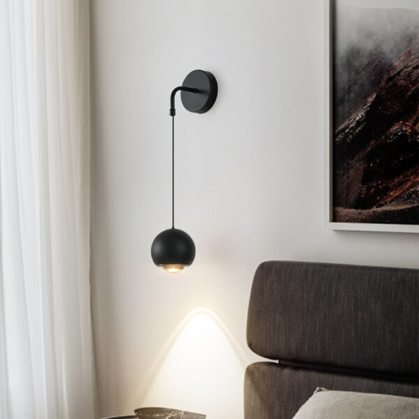 7w Round Black Acrylic LED Wall Lamp - 图片 5