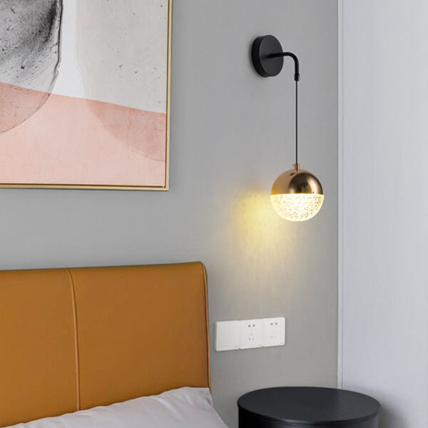 12W Iron Acrylic Ball Wall Lamp - 图片 3