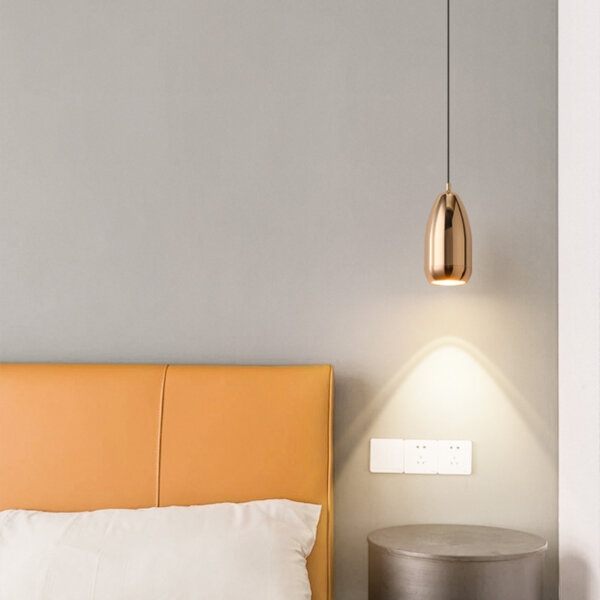 D6CM White Black Blue Red Gray Acrylic Pendant Light - 图片 3