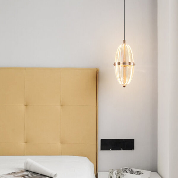 H26CM Golden Acrylic Pendant Lamp - 图片 4